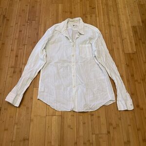 J. Crew White Button Down Shirt Classic Cotton Top